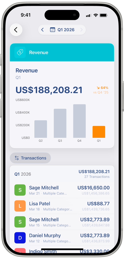 Digits Ledger on iPhone